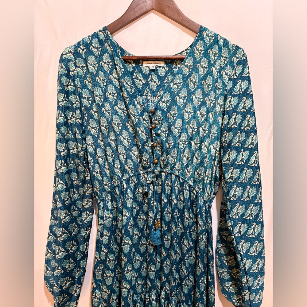 Karma Highway Maxi Dress One Size Womens Long Sleeve Boho Flowy - Picture 3 of 9